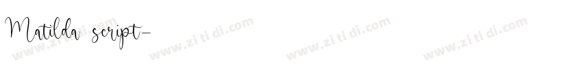 Matilda script字体转换